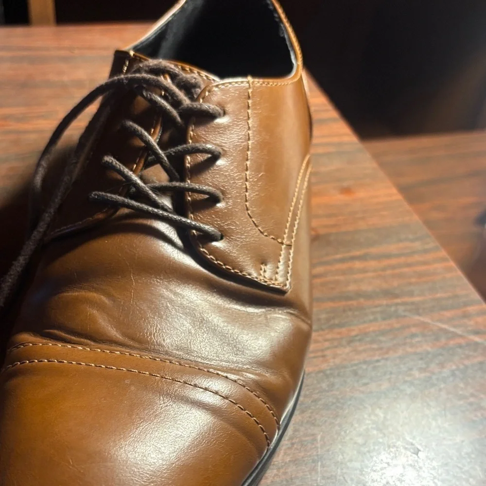 Alfani Tan Leather Men's Oxfords
